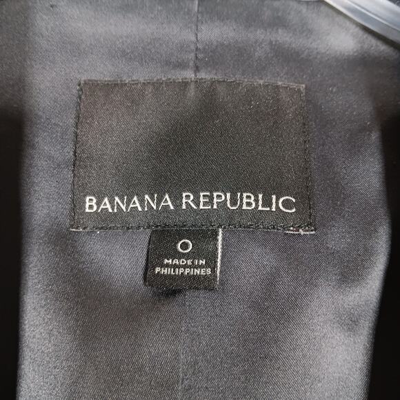 Banana Republic New LWW Blazer Gray One Button Front Closure 3 Pockets Lined - Picture 5 of 8